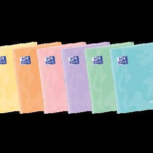 Oxford Easybook A5 Libreta Grapada - Tapa de Plastico Resistente - 48 Hojas con Margen - Diseño Pastel 4x4 - Ideal para Tomar Apuntes y Organizar tus Ideas