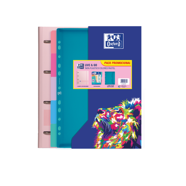 Oxford Europeanbinder Oxfl&G A4+Pp Sb+Sep Pas Sur - Carpeta de Tamaño A4+ con Separadores - Bolsillo de Polipropileno - Pasadores de Sujecion - Ideal para Organizar Documentos