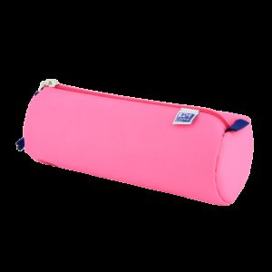 Oxford Kangoo Kids Estuche Redondo Grande - Poliester Resistente - Color Fucsia