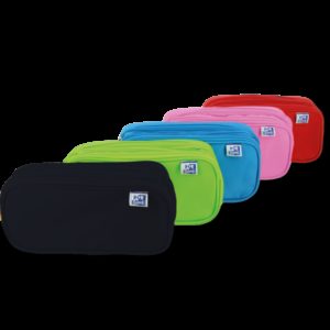 Oxford Kangoo Kids Estuche Triple - 3 Cremalleras - Poliester Resistente - Tamaño Compacto de 22.5x11x7cm - Colores Surtidos