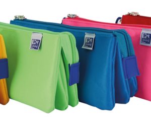 Oxford Kangoo Kids Estuche Triple Poliester - Tamaño Compacto 22x8x10cm - Diseño Divertido para Niños - Colores Surtidos