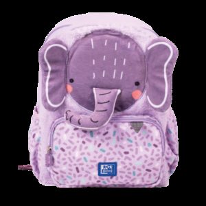 Oxford Kids Mochila Infantil 8.5L Tacto Suave Peluche - Diseño de Ellie Elefante - Ideal para Niños Pequeños - Espaciosa y Comoda - Colores Surtidos