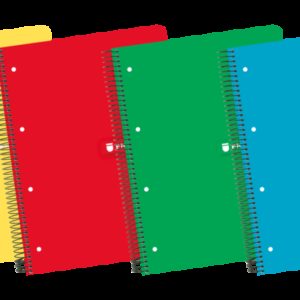 Enri A4+ Europeanbook - Tapa Dura - Espiral - 80 Hojas - Cuadricula 5x5 - Colores Surtidos