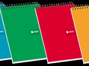 Enri Bloc de Notas Espiral Tapa Blanda 8º 4x4 - Hojas en Blanco - Tamaño Compacto - Ideal para Apuntes y Dibujos