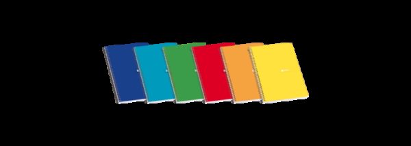 Enri Cuaderno Espiral Tapa Blanda 16º 4x4 80 Hojas - Tamaño Compacto - Papel de Alta Calidad - Ideal para Tomar Notas y Apuntes - Colores Surtidos
