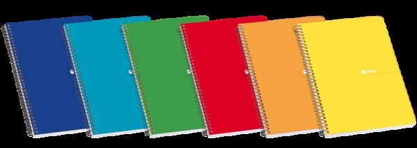 Enri Fº Tapa Dura Cuaderno Espiral Liso 80 Hojas Surtido - Tapa Dura Resistente - Cuaderno con Espiral para Mayor Comodidad - 80 Hojas Lisas para Escribir sin Problemas - Colores Surtidos