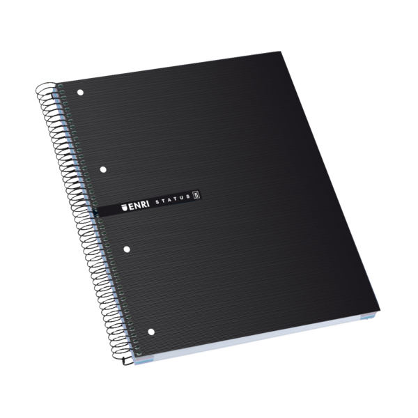 Enri Status A4+ Europeanbook - Tapa Extradura - 160 Hojas - Cuadricula 5x5 - Color Negro