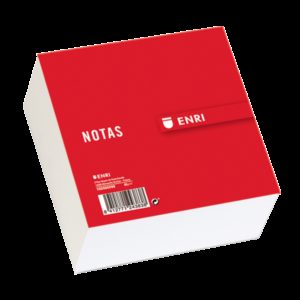 Enri Taco de Notas Encolado Liso Rojo - Facil de Arrancar y Pegar