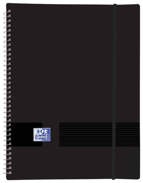 Oxford Live & Go A4 Carpeta de Fundas - Tapa de Plastico Opaco - Espiral 30 Fundas - Color Negro