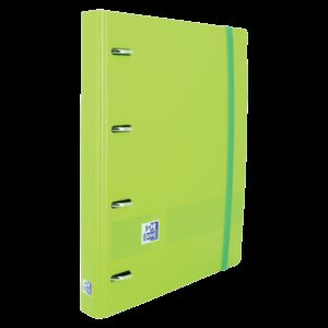 Oxford Live & Go A4+ Polyfoam Europeanbinder - Lomo de 45mm - Anillas de 4Dx35mm - Recambio 5x5 - Color Verde