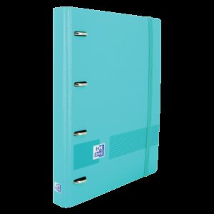 Oxford Live & Go A4+ Polyfoam Europeanbinder - Lomo de 45mm - Anillas de 4Dx35mm - Recambio 5x5 - Color Turquesa