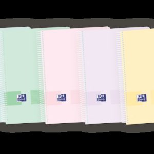 Oxford Live & Go Europeanbook A4+ - Tapa de Plastico - 8 Colores Pastel - 160 Hojas - Organizacion y Estilo en un Solo Producto