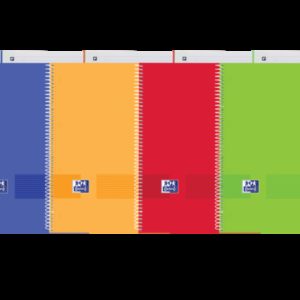 Oxford Live&Go Europeanbook 1 Tapa de Plastico A4+ 5x5 - Tamaño A4+ - 80 Hojas - Colores Surtidos