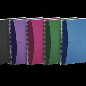 Oxford Office Urban Mix A4 Cuaderno Espiral - Tapa de Plastico Resistente - 90 Hojas Cuadriculadas 5x5 - Colores Surtidos