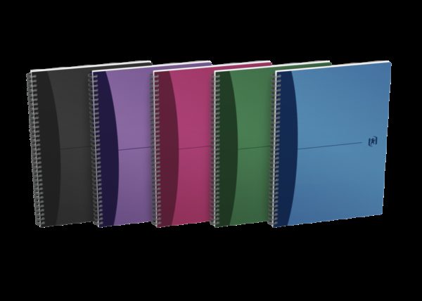 Oxford Office Urban Mix A4 Cuaderno Espiral - Tapa de Plastico Resistente - 90 Hojas Cuadriculadas 5x5 - Colores Surtidos