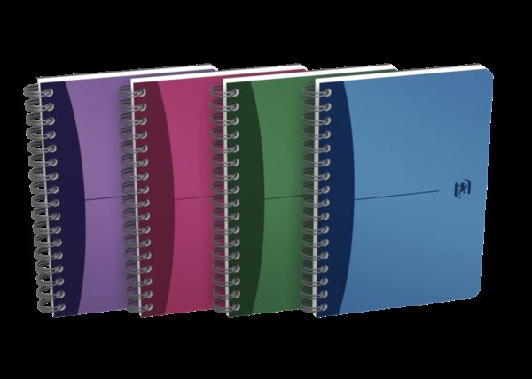 Oxford Office Urban Mix A6 Cuaderno Espiral - Tapa de Plastico Resistente - 90 Hojas Cuadriculadas 5x5 - Colores Surtidos