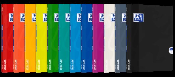 Oxford Openflex Libreta Grapada Tapa Plastico A4+ Seyes - Resistente Tapa de Plastico - Formato A4+ - Hojas con Lineas Seyes - con Margen