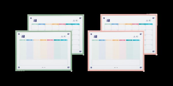 Oxford Planner A3 Reversible Semana&Mes + Compl - 2 Colores - Gran Tamaño para Organizacion Eficiente