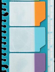 Oxford Regla con Indices Adhesivos Removibles - Medida de 30cm - Indices Removibles - Ideal para Marcar Paginas