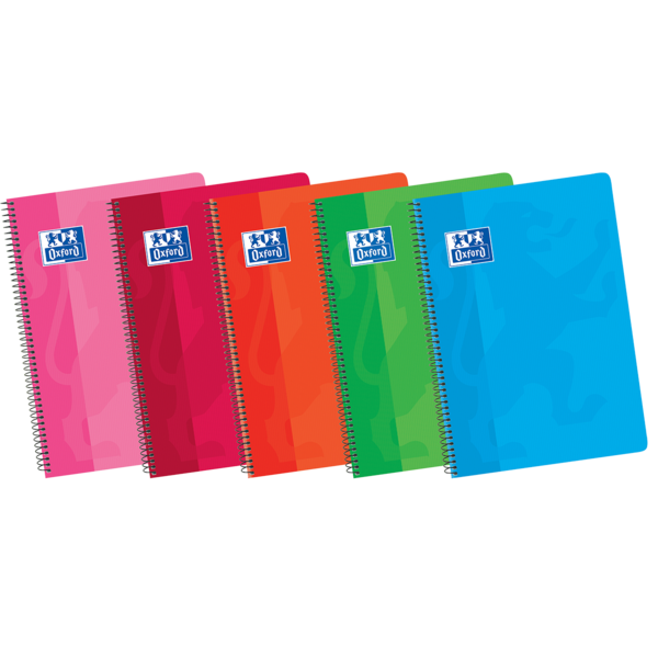 Oxford School Classic 4º Cuaderno Espiral Tapa Blanda 4x4 - 80 Hojas - Margen 4x4 - Colores Surtidos