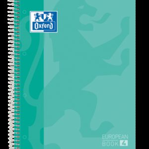 Oxford School Classic A5+ Europeanbook - Tapa Extradura Resistente - 50% mas Hojas Gratis - Cuadricula 5x5 - 120 Hojas - Color Ice Mint