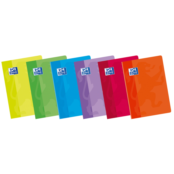 Oxford School Classic A5+ Libreta Grapada 6x6 - Tapa Blanda - 48 Hojas - Margen - Colores Surtidos