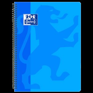 Oxford School Classic Cuaderno Espiral Tapa de Plastico Folio 4x4 - 80 Hojas - Color Turquesa