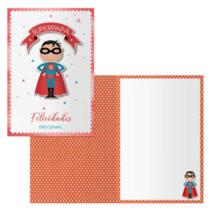 Dohe Tarjeta de Felicitacion para Padres - 11.5x17cm - Impresion a Todo Color - Estampaciones con Pelicula de Color - Estampacion en Seco - Papel Offset Blanco de 300gr - Incluye Sobre de Color