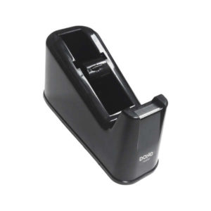 Dohe Portarrollos de Cinta Adhesiva - para Cintas de hasta 19mm - Cilindro Extraible y Base Antideslizante - Cuchilla Metalica de Corte
