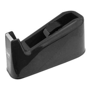 Dohe Portarrollos de Cinta Adhesiva - para Cintas de hasta 19mm de Ancho - Cilindro Extraible y Base Antideslizante - Cuchilla Metalica de Corte