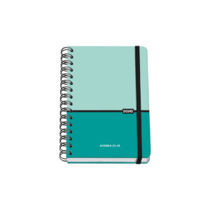 Dohe Agenda Escolar 2023/2024 Semana Vista - Cubierta de Carton Forrado - Espiral Doble Metalico Negro - Cierre con Goma Elastica Plana - Interior en Papel Offset de 80gr