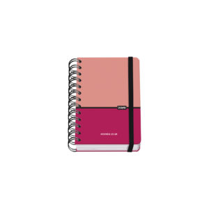 Dohe Agenda Escolar 2023/2024 Dia Pagina - Cubierta de Carton Forrado - Espiral Doble Metalico Negro - Interior en Papel Offset de 80gr - 4 Hojas de Pegatinas