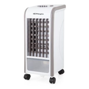 Orbegozo AIR 40 Climatizador Evaporativo 3 en 1 - Potente y Silencioso con 3 Velocidades de Ventilacion y Deposito de 3.5L - Facil Manejo y Ruedas para Traslado