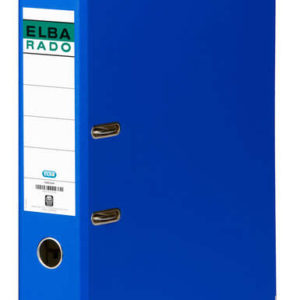 Elba Archivador Palanca Rado Chic A4 - Lomo de 80mm - Forrado en PVC - Interior de Papel Azul