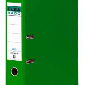Elba Archivador Palanca Rado Chic A4 - Lomo de 80mm - Forrado Exterior PVC - Interior Papel Verde