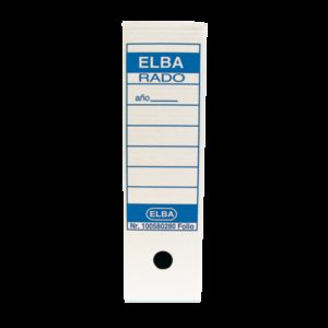 Elba Caja de Archivo Definitivo Folio Prolongado - Resistente y Duradera - Ideal para Organizar Documentos - Diseño Elegante y Funcional - Color Blanco y Azul