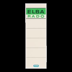 Elba Pack de 100 Unidades Etiquetas Adhesivas L80mm - Facil de Pegar - Medida de 80mm - Color Beige