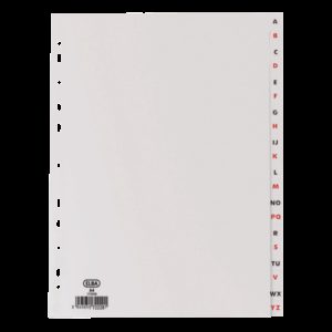 Elba Indice Alfabetico Folio 20 Posiciones - Resistente Plastico de 120 Micras - Organizacion Alfabetica Eficiente - Color Gris
