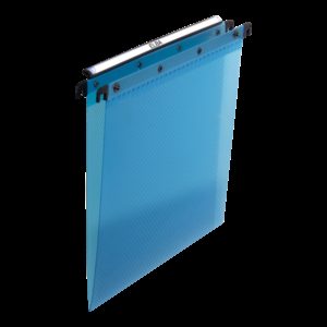 Elba Ultimate Carpetas Colgantes Cajon A4 - Resistente Polipropileno - Transparente para Facil Visibilidad - Color Azul