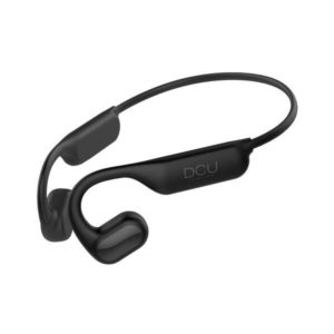 DCU Tecnologic Auriculares Bluetooth Open-Ear - Conduccion Aerea para Conciencia del Entorno - Conexion Bluetooth - hasta 15 Horas de Uso - Diseño Comodo y de Calidad - Color Negro