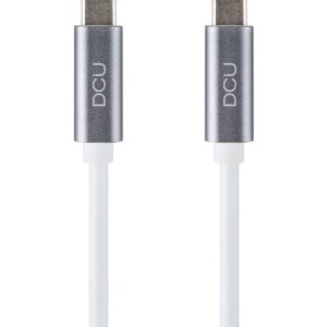 DCU Tecnologic Cable USB Tipo C 3.1 a USB Tipo C 3.1 Gen2 - 1m - Color Blanco