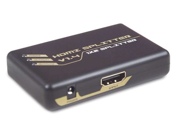 DCU Tecnologic Distribuidor de Señal HDMI - Calidad de Imagen 4K x 2K - Salida HDMI 1.4A con 3D - Amplificador de Banda Ancha - Compacto y Eficiente - Color Negro