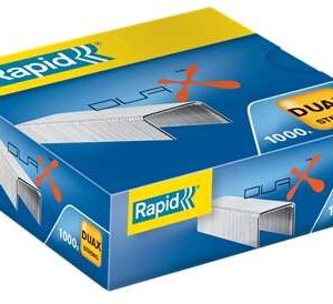 Rapid Duax Strong Caja de 1000 Grapas para Gruesos - Grapa hasta 170 Hojas - Alambre Galvanizado de Alto Rendimiento - Patilla de 20mm