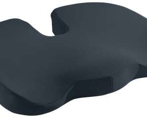 Leitz Ergo Cosy Cojin de Asiento Ortopedico - Promueve una Postura Saludable - Mejora la Circulacion - Para Oficina, Coche o Casa - Funda Lavable - Color Gris Oscuro