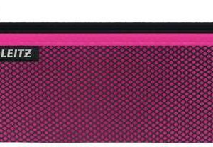 Leitz WOW Bolsa Porta-Todo Mediana 2 Compartimentos - Tamaño 85x6x210mm - Lavable y Duradera - Cierre de Cremallera - Color Fucsia