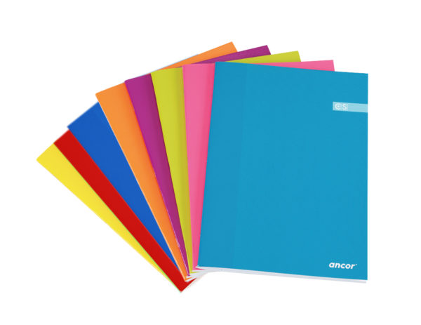 Ancor Classic Stripes Libreta Tamaño A5 Cuadriculado 4x4mm - 48 Hojas 60gr - Colores Surtidos