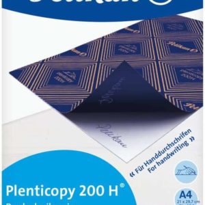 Pelikan Paquete de 100 Papel de Calcar Plenticopy 200H - Alta Calidad - Ideal para Copias Limpias - Resistente y Duradero - Color Azul