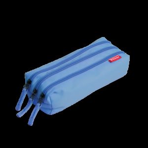 Enri Estuche con 3 Cremalleras  - Color Azul