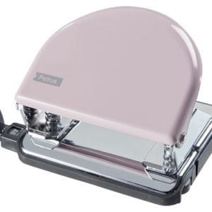 Petrus 52 Retro Taladro Perforador Metalico - Hasta 20 Hojas - Marcas de Formato - Facil Vaciado - Punzones 5.5mm - Color Strawberry Cream