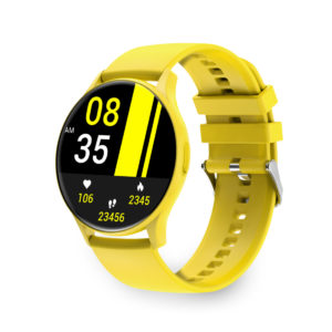 Ksix Core Smartwatch - Pantalla AMOLED 1,43? - Autonomia 5 Dias - Modos Deporte y Salud, Llamadas, Asistentes de voz - Sumergible - Color Amarillo